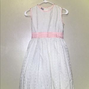 White and Pink Formal Dress